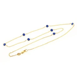 Gemstone By The Yard Necklace 14K Yellow Gold Women's Blue Sapphire Necklace 1.75ct 10 Gemstone By The Yard Necklace 14K Yellow Gold Women's Blue Sapphire Necklace 1.75ct -Its Hot Jewelry Shop gemstone by the yard necklace 14k gold womens blue sapphire necklace 175ct backye