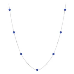 Gemstone By The Yard Necklace 14K Yellow Gold Women's Blue Sapphire Necklace 1.75ct 8 Gemstone By The Yard Necklace 14K Yellow Gold Women's Blue Sapphire Necklace 1.75ct -Its Hot Jewelry Shop gemstone by the yard necklace 14k gold womens blue sapphire necklace 175ct wh