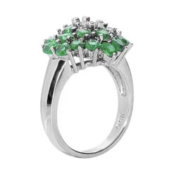 Ladies Diamond And Emerald Ring 14K White Gold 0.24ctd 4.40ct 8 Ladies Diamond And Emerald Ring 14K White Gold 0.24ctd 4.40ct -Its Hot Jewelry Shop gemstone jewelry ladies diamond and emerald ring 14k 024ctd 440cte p 29488 back white