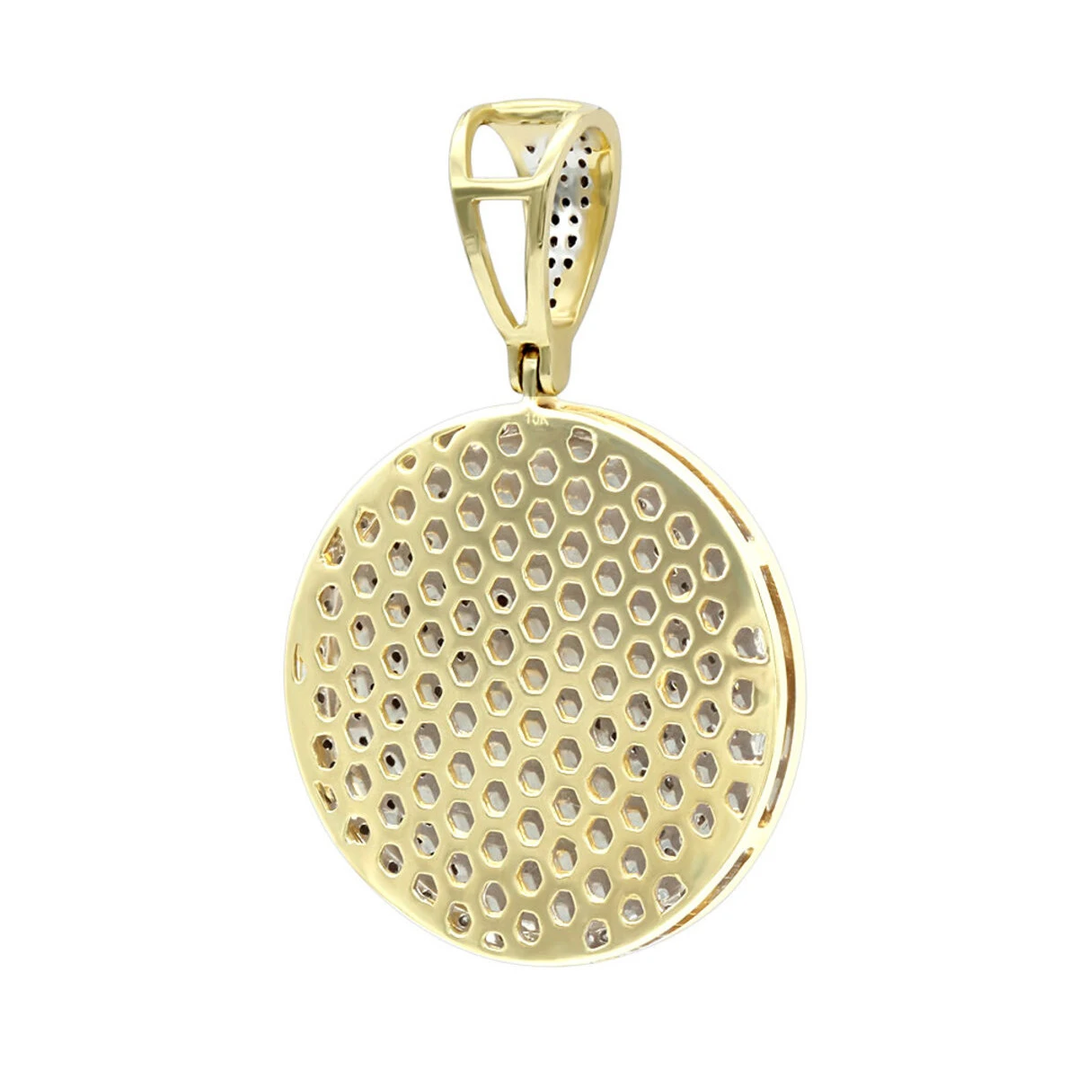 Genuine Diamond 10K Yellow Gold Dollar Sign Pendant For Men 1.65ct Medallion 6 Genuine Diamond 10K Yellow Gold Dollar Sign Pendant For Men 1.65ct Medallion - Image 4