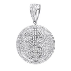 Genuine Diamond 10K Yellow Gold Dollar Sign Pendant For Men 1.65ct Medallion 9 Genuine Diamond 10K Yellow Gold Dollar Sign Pendant For Men 1.65ct Medallion -Its Hot Jewelry Shop genuine diamond real 10k gold dollar sign pendant for men 1 65ct medallion wh