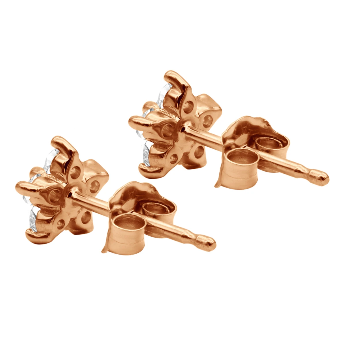 Genuine Diamond Star Stud Earrings Cluster Starfish Design 14K Yellow Gold 0.2ct 8 Genuine Diamond Star Stud Earrings Cluster Starfish Design 14K Yellow Gold 0.2ct - Image 6