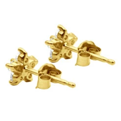 Genuine Diamond Star Stud Earrings Cluster Starfish Design 14K Yellow Gold 0.2ct 14 Genuine Diamond Star Stud Earrings Cluster Starfish Design 14K Yellow Gold 0.2ct -Its Hot Jewelry Shop genuine diamond star stud earrings cluster starfish design 14k gold 02ct back yellow