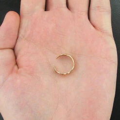 Thin Solid 14K Yellow Gold Toe Ring Bamboo Motif -Its Hot Jewelry Shop gold body jewelry 14k solid gold toe ring bamboo motif p 5976bod