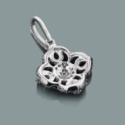 Gold Diamond Flower Pendant 0.29ct 14K White Gold -Its Hot Jewelry Shop gold diamond flower pendant 029ct 14k gold 4