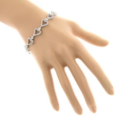 Gold Diamond Heart Bracelet 14K White Gold 3.26ct 12 Gold Diamond Heart Bracelet 14K White Gold 3.26ct -Its Hot Jewelry Shop gold diamond heart bracelet 14k 326ct p 41381 bodwh