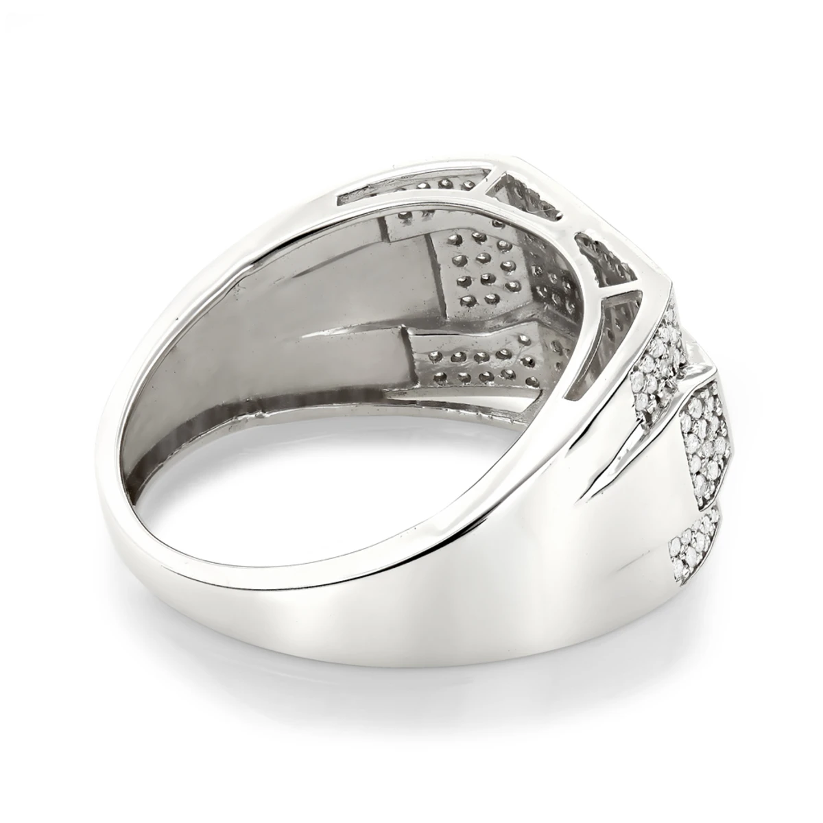 Gold Diamond Men's Ring 0.5ct 10K Yellow Gold Pinky Ring 6 Gold Diamond Men's Ring 0.5ct 10K Yellow Gold Pinky Ring - Image 4