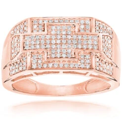 Gold Diamond Men's Ring 0.5ct 10K Yellow Gold Pinky Ring 9 Gold Diamond Men's Ring 0.5ct 10K Yellow Gold Pinky Ring -Its Hot Jewelry Shop gold diamond mens ring 05ct 10k pinky ring ro