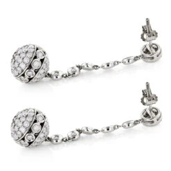 Golden Globes Diamond Dangle Earrings 3ct 14K White Gold -Its Hot Jewelry Shop golden globes diamond dangle earrings 3ct 14k gold backwh