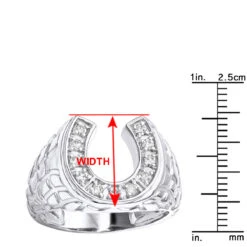Good Luck Men's 14K Yellow Gold Nugget Horseshoe Diamond Ring 0.5ct By Luxurman 23 Good Luck Men's 14K Yellow Gold Nugget Horseshoe Diamond Ring 0.5ct By Luxurman -Its Hot Jewelry Shop good luck mens 14k gold nugget horseshoe diamond ring 05ct by luxurman rulerwh