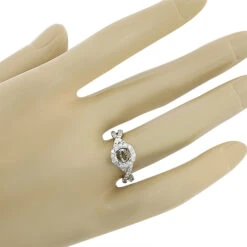 Halo Diamond Engagement Ring Setting 0.78ct 14K White Gold -Its Hot Jewelry Shop halo diamond engagement ring setting 078ct 14k gold 3