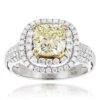 Halo Natural Yellow Cushion Cut Diamond Engagement Ring 4ct 18K White Gold 2 Halo Natural Yellow Cushion Cut Diamond Engagement Ring 4ct 18K White Gold -Its Hot Jewelry Shop halo natural yellow cushion cut diamond engagement ring 4ct 18k white gold mainwh