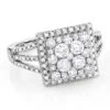 Halo Square Diamond Engagement Ring 14K White Gold Ladies Cluster Ring 1.7ct 2 Halo Square Diamond Engagement Ring 14K White Gold Ladies Cluster Ring 1.7ct -Its Hot Jewelry Shop halo square diamond engagement ring 14k gold ladies cluster ring 17ct 1