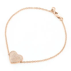 Women's 10K Yellow Gold Diamond Heart Bracelet 1/5ct 8 Women's 10K Yellow Gold Diamond Heart Bracelet 1/5ct -Its Hot Jewelry Shop heart bracelets 10k gold diamond heart bracelet 15ct ro