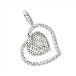 14K White Gold Designer Diamond Heart Pendant 0.9ct 11 14K White Gold Designer Diamond Heart Pendant 0.9ct -Its Hot Jewelry Shop heart jewelry 14k designer diamond heart pendant 117ct p 6473 backwh