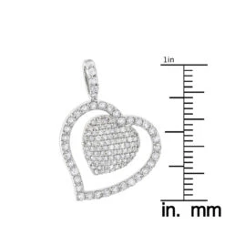 14K White Gold Designer Diamond Heart Pendant 0.9ct 13 14K White Gold Designer Diamond Heart Pendant 0.9ct -Its Hot Jewelry Shop heart jewelry 14k designer diamond heart pendant 117ct p 6473 rulerwh