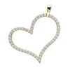 Heart 14K Yellow Gold Round Diamond Heart Pendant 1.5ct By LUXURMAN -Its Hot Jewelry Shop heart jewelry 14k gold round diamond heart pendant 15ct by luxurman ye