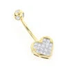 Heart Shaped 14K Yellow Gold Diamond Belly Button Ring 0.66ct -Its Hot Jewelry Shop heart shaped 14k gold diamond belly button ring 066ct p 5865 ye