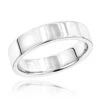 Heavy 5mm Wide Comfort Fit Wedding Ring For Men & Women 14K White Gold Flat Band -Its Hot Jewelry Shop heavy 5mm wide comfort fit wedding ring for men women 14k gold flat band 000500 mainwh
