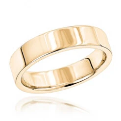 Heavy 5mm Wide Comfort Fit Wedding Ring For Men & Women 14K White Gold Flat Band -Its Hot Jewelry Shop heavy 5mm wide comfort fit wedding ring for men women 14k gold flat band 000500 ye