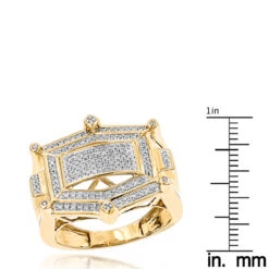 Hip Hop Diamond Ring For Men 10K Yellow Gold 0.35ct. 13 Hip Hop Diamond Ring For Men 10K Yellow Gold 0.35ct. -Its Hot Jewelry Shop hip hop diamond ring for men 10k white or yellow gold 052ct rulerye