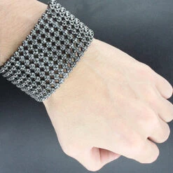 Hip Hop 10K Black Gold Custom 9 Row Black Diamond Bracelet -Its Hot Jewelry Shop hip hop jewelry 10k custom 9 row black diamond bracelet p 23043bod