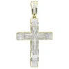 Hip Hop 10K Yellow Gold Large Diamond Double Cross Pendant For Men 0.4ct -Its Hot Jewelry Shop hip hop jewelry 10k gold large diamond double cross pendant for men 0 4ct mainye
