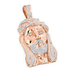 Real Hip Hop Large 14K White Gold Diamond Jesus Face Pendant 7ct -Its Hot Jewelry Shop hip hop jewelry diamond jesus face pendant 355ct p 23047 ro