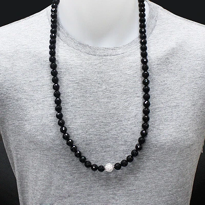 Hip Hop Disco Ball Diamond Necklace 0.85ct 5 Hip Hop Disco Ball Diamond Necklace 0.85ct - Image 3