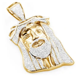 Hip Hop 10K White Gold Diamond Jesus Face Pendant 1.25ct 8 Hip Hop 10K White Gold Diamond Jesus Face Pendant 1.25ct -Its Hot Jewelry Shop hip hop jewelry10k gold diamond jesus face pendant 15ct ye