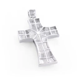 Hip Hop Silver Men's Diamond Cross Pendant 2ct Large 7 Hip Hop Silver Men's Diamond Cross Pendant 2ct Large -Its Hot Jewelry Shop hip hop silver jewelry mens diamond cross pendant 2ct large 2