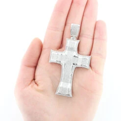 Hip Hop Silver Men's Diamond Cross Pendant 2ct Large 8 Hip Hop Silver Men's Diamond Cross Pendant 2ct Large -Its Hot Jewelry Shop hip hop silver jewelry mens diamond cross pendant 2ct large 3