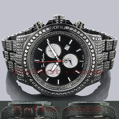 Hip Hop Joe Rodeo Men's Black Diamond Watch 26.7 4 Hip Hop Joe Rodeo Men's Black Diamond Watch 26.7 - Image 2
