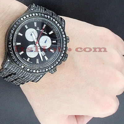 Hip Hop Joe Rodeo Men's Black Diamond Watch 26.7 6 Hip Hop Joe Rodeo Men's Black Diamond Watch 26.7 - Image 4