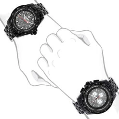 His And Hers Black Centorum Chronograph 1.05ct Diamond Watch Set 9 His And Hers Black Centorum Chronograph 1.05ct Diamond Watch Set -Its Hot Jewelry Shop his and hers watches centorum chronograph diamond watch set 105ct black 1 bod