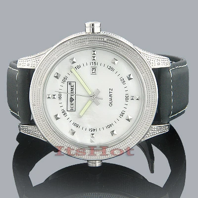 Ice Time Diamond Double Decker Watch 0.75ct White MOP 4 Ice Time Diamond Double Decker Watch 0.75ct White MOP - Image 2