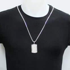 Iced Out Diamond Dog Tag Pendant 1.99ct Sterling Silver 7 Iced Out Diamond Dog Tag Pendant 1.99ct Sterling Silver -Its Hot Jewelry Shop iced out diamond dog tag pendant 199ct sterling silver p 49510bod