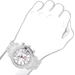 Iced Out Men's Diamond Gucci G-Chrono Watch White Chronograph Dial 15ct YA101339 -Its Hot Jewelry Shop iced out gucci g chrono diamond watch for men white dial chronograph 15ct 965871 w bod