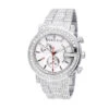 Iced Out Men's Diamond Gucci G-Chrono Watch White Chronograph Dial 15ct YA101339