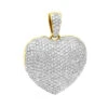 Iced Out Ladies Big Pave Diamond Heart Locket Pendant W Picture 14K Yellow Gold -Its Hot Jewelry Shop iced out ladies big pave diamond heart locket pendant w picture solid 14k gold 100495 main yellow