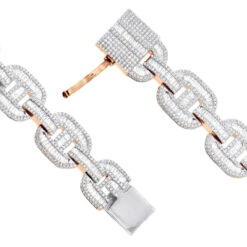 Iced Out Men's Diamond Bracelet 10K Yellow Gold 10 Carats Round Baguette Diamonds -Its Hot Jewelry Shop iced out mens diamond bracelet 10k gold 10 carats round baguette diamonds 407171 clasp rose