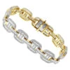 Iced Out Men's Diamond Bracelet 10K Yellow Gold 10 Carats Round Baguette Diamonds -Its Hot Jewelry Shop iced out mens diamond bracelet 10k gold 10 carats round baguette diamonds 407171 yellow
