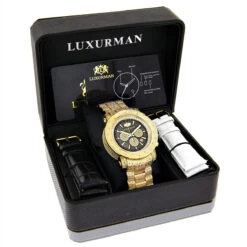 Iced Out Men's Diamond Watch Luxurman 2ct Yellow Gold Plated 10 Iced Out Men's Diamond Watch Luxurman 2ct Yellow Gold Plated -Its Hot Jewelry Shop iced out mens diamond watch luxurman 2ct yellow gold plated box