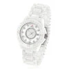 Icetime Stainless Steel & White Ceramic Case 0.15ct Ladies Diamonds Watch
