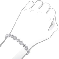In Line 14K White Gold Unique Round Diamond Drop Bracelet For Women 7 Carat -Its Hot Jewelry Shop in line 14k gold unique round diamond drop bracelet for women 7 carat bodwh