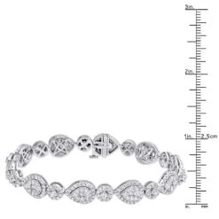 In Line 14K White Gold Unique Round Diamond Drop Bracelet For Women 7 Carat -Its Hot Jewelry Shop in line 14k gold unique round diamond drop bracelet for women 7 carat rulerwh
