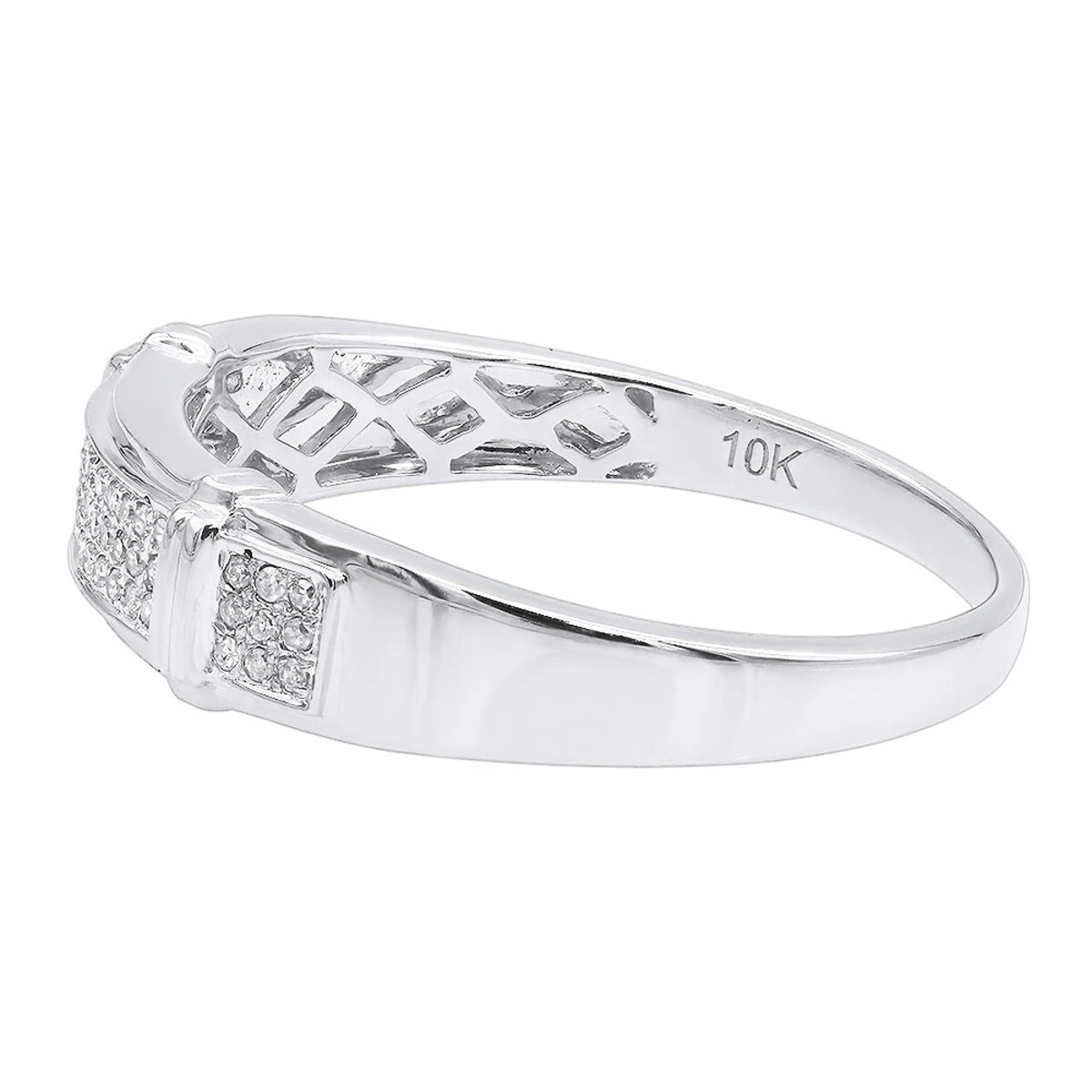 Inexpensive Men's Diamond Wedding Band 0.18ct 10K Yellow Gold 7 Inexpensive Men's Diamond Wedding Band 0.18ct 10K Yellow Gold - Image 5