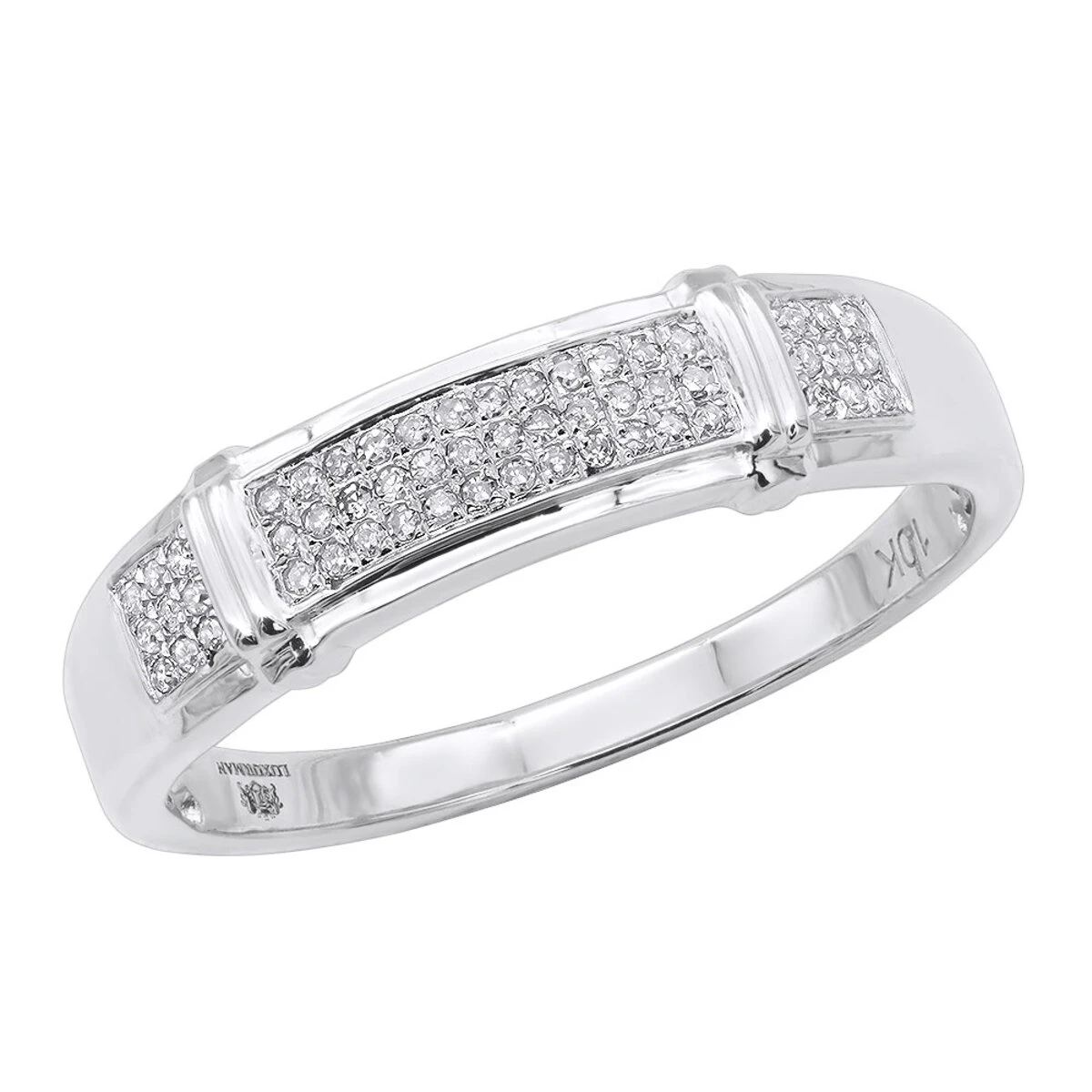 Inexpensive Men's Diamond Wedding Band 0.18ct 10K Yellow Gold 4 Inexpensive Men's Diamond Wedding Band 0.18ct 10K Yellow Gold - Image 2