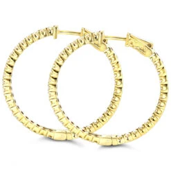 Inside Out Yellow Diamond Hoop Earrings 14K Yellow Gold By Luxurman 2.2ct. 11 Inside Out Yellow Diamond Hoop Earrings 14K Yellow Gold By Luxurman 2.2ct. -Its Hot Jewelry Shop inside out yellow diamond hoop earrings in 14k gold by luxurman 22ct backye