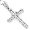 Intricate 14K White Gold Designer Diamond Cross Pendant For Women 1.48ct -Its Hot Jewelry Shop intricate 14k gold designer diamond cross pendant 148 p 6549 wh